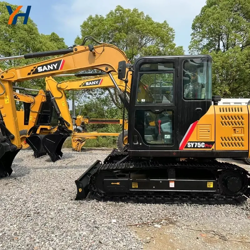 Used SANY 75 Medium Hydraulic Crawler Excavator Good Condition For Sale